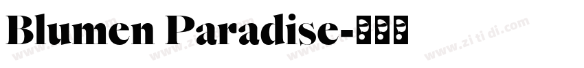 Blumen Paradise字体转换